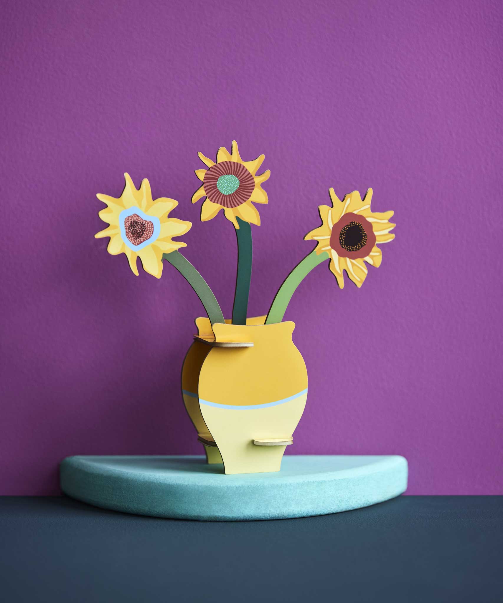 Studio Roof 3D Pop Out Card Van Gogh Flowers. This 3D pop out card DIY kit is part of Studio Roof's artist flowers collection which is available at Babipur.