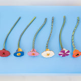 Studio Roof Cardboard Bouquet in a  Klimt's Garden design. A DIY Cardboard craft kit that makes up 8 3D flowers. This 3D pop out DIY kit is part of Studio Roof's artist flowers collection which is available at Babipur.