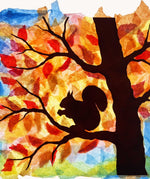 A close up of the Toverlux DIY Transparencies with Autumn Squirrel artwork.