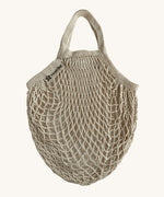The Turtle Bags fair trade and organic cotton string net produce bag for grocery shopping, in natural beige