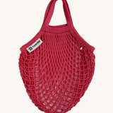 The Turtle Bags fair trade and organic cotton string net produce bag for grocery shopping, in red