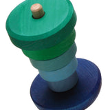 Grimm's Green & Blue Wobble Stacking Tower