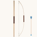 Vah Junior Wooden Bow pictured with Safety Arrow on a plain background