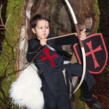 Child in fancy dress costume using the Vah Junior Wooden Bow