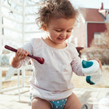 A closer look at the Imse Vimse Blue/Teddy Training Pants 2-Pack - Junior 16-20 kg showing the adorable patterns