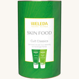 Weleda Skin Food Cult Classics Gift Set. The Weleda skin food and skin food light presented in a tube. Weleda have a range of luxurious, natural skin care items available at Babipur.