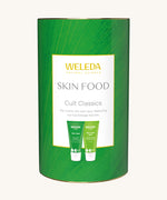 Weleda Skin Food Cult Classics Gift Set. The Weleda skin food and skin food light presented in a tube. Weleda have a range of luxurious, natural skin care items available at Babipur.