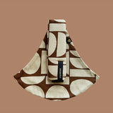 Wildride toddler carrier in a boho pattern. A 100% cotton seat stylish hip carrier for babies