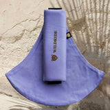 Wildride toddler carrier in lavender. A 100% cotton seat stylish hip carrier for babies.