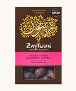 A 500g box of Fair Trade Jericho's Finest Zaytoun Palestinian  Medjoul Dates