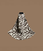The Wildride toddler carrier in a brown zebra print design