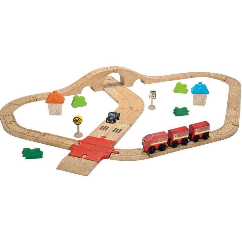 Plan Toys Road And Rail Set 99