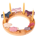 Figurine décorative souris grise violette de Grimm