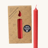 Grimm's Red 10% Beeswax Candles - 12