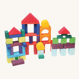 Grimm's 60 Coloured Geo Blocks