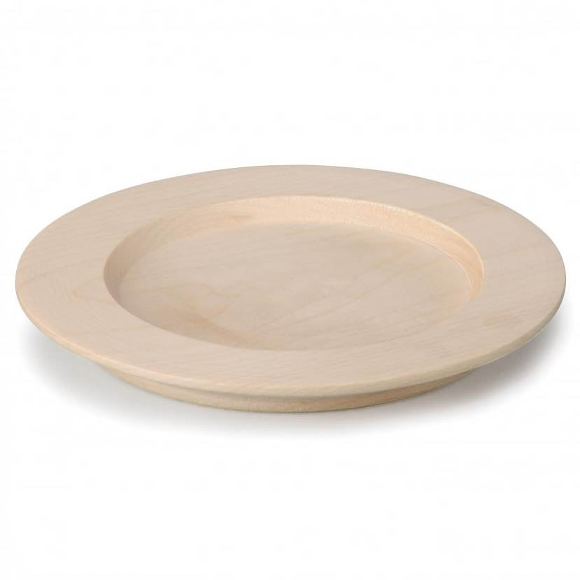 Erzi Wooden Toy Plate on a white background