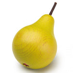 Erzi Green Pear Wooden Play Food on a white background
