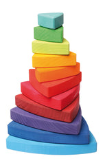 A Grimm's Wankel Stacking Tower on a plain background.