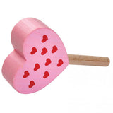 Erzi Raspberry Ice Lolly Wooden Play Food on a white background