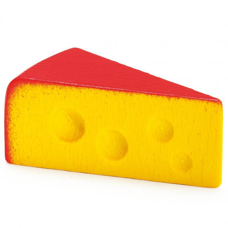 Erzi Edam Cheese Wooden Play Food on a white background