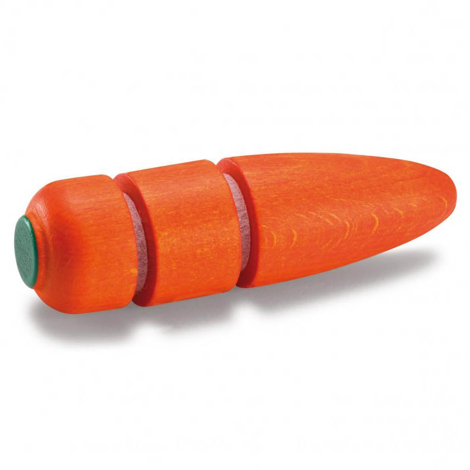 Carrot To Cut Wooden Play Food on a white background