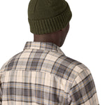 The back of the green beanie