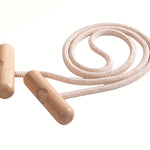 The rope that comes with the PlanToys Balance Board on it's own on a plain background. 