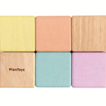 The PlanToys Pastel Sensory Blocks on a plain background.