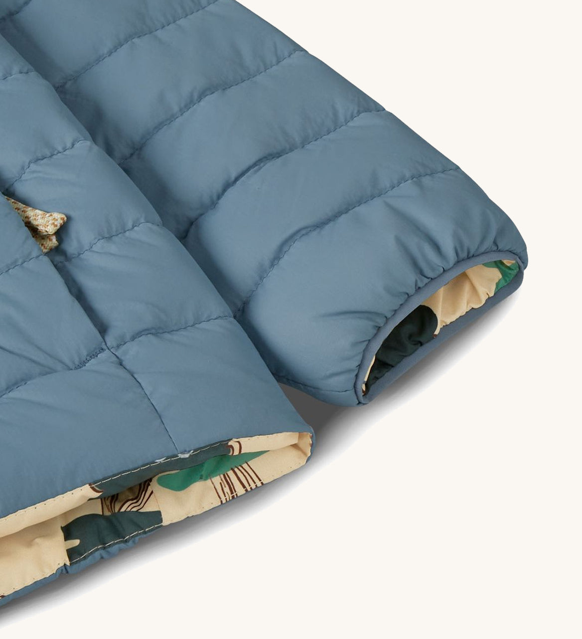 The cuff of the reversible jacket