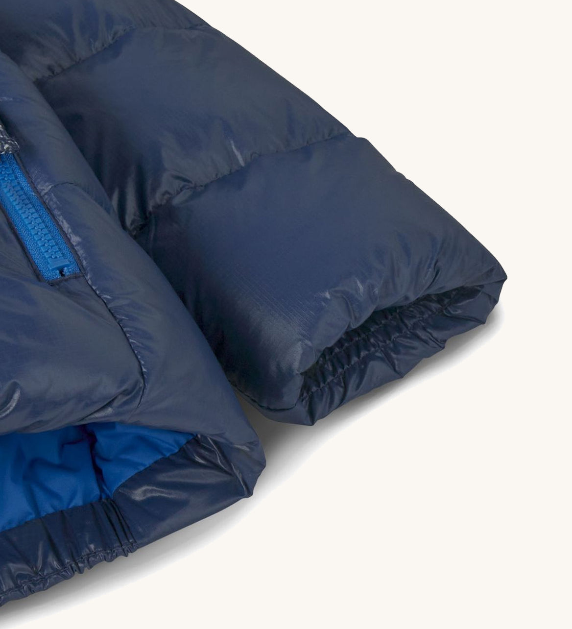 The cuff of the Patagonia down jacket