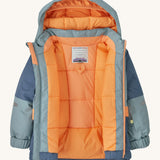 The Patagonia snow jacket opened.