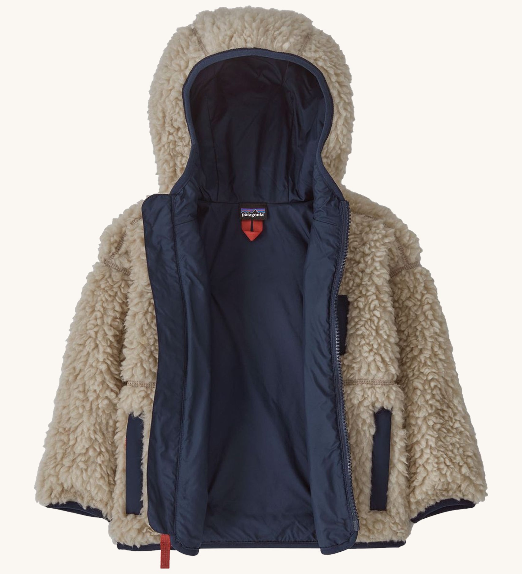 Opened natural kids Patagonia fleece w