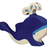 Holztiger Blue Whale With Water Fountain