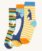 A Frugi rock my socks penguin socks multi-pack of children's organic cotton socks.