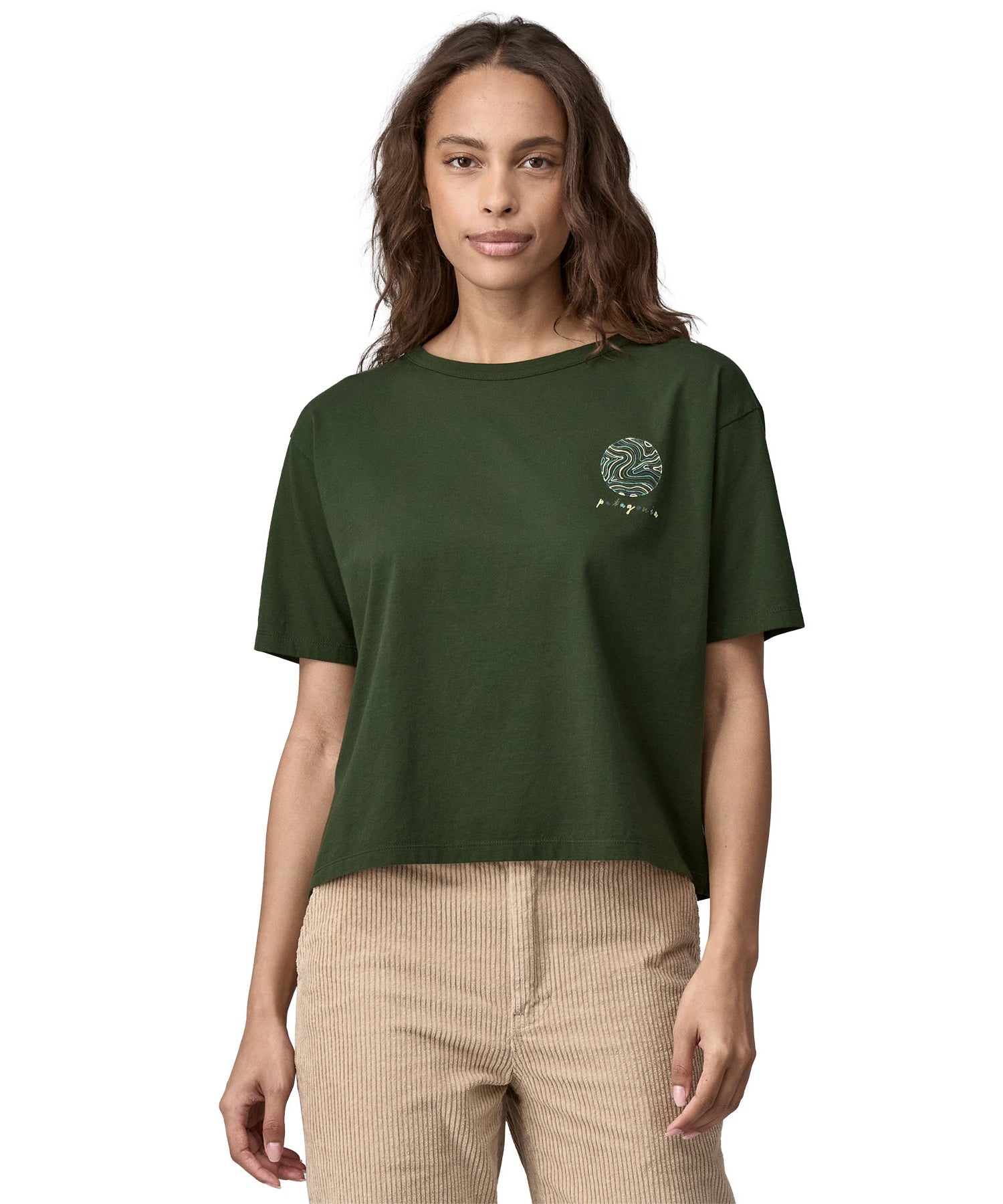 Patagonia Women s Easy Cut Organic T Shirt Pine Green Babipur