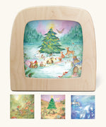 Anne Illustrates artwork silhouettes for the Toverlux Magic Lamp for spring, summer, autumn and winter celebrations.