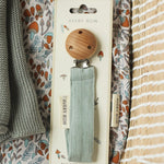 Avery Row Pacifier Holder - Blue Corderoy 