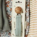 Avery Row Pacifier Holder - Blue Corderoy 