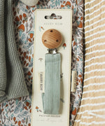 Avery Row Pacifier Holder - Blue Corderoy 