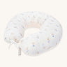 Avery Row Nursing Pillow - Coastline, a white nursing pillow with a delicate seaweed print in muted tones. 
