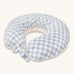 Avery Row Nursing Pillow - Waves, a seaside blue checkerboard pattern on a white background.