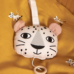 The Roommate Musical Baby Mobile - Leopard on yellow Roommate Tiger bedding