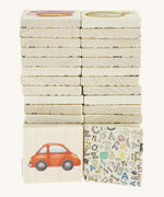Bajo classic memory game available at Babipur. A 36 square tile matching game with various illustrations on the top side and letters and symbols on the underside.