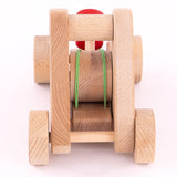 A close up o the elastic for the catapult fully pulled back on the Bajo wooden catapult available at Babipur.