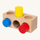 Bajo deep and shallow shape sorter puzzle set available at Babipur with the different tubes inside the shallow and deep holes