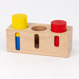 Bajo deep and shallow shape sorter puzzle set available at Babipur. A rectangular shape base standing flat 