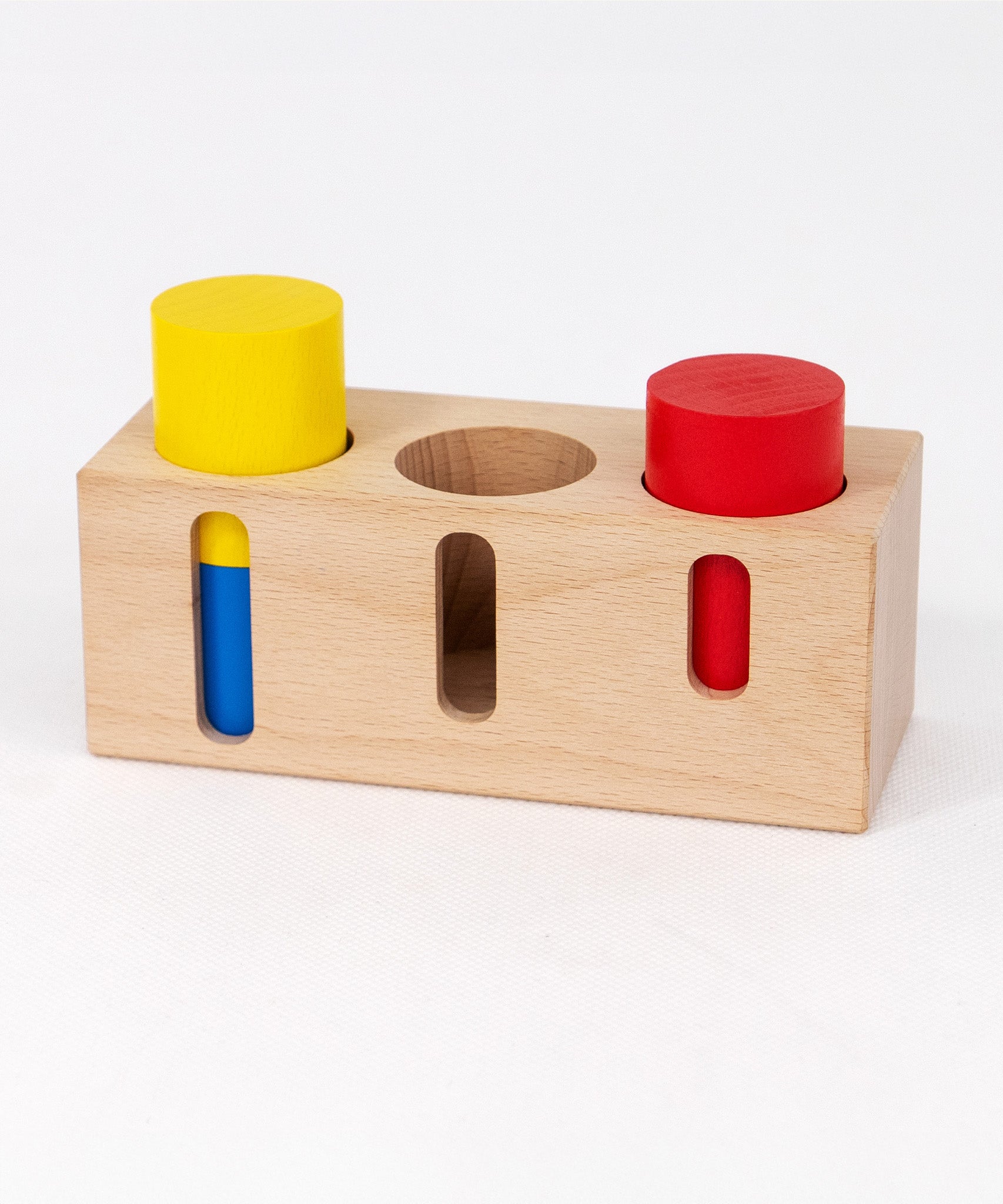Bajo deep and shallow shape sorter puzzle set available at Babipur. A rectangular shape base standing flat 