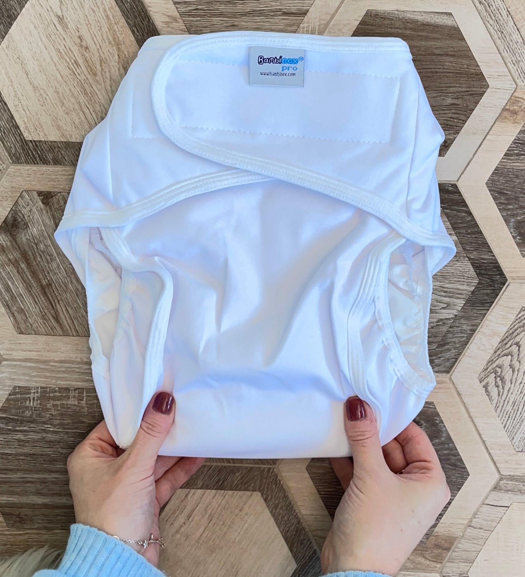 Bambinex Reusable Adult Incontinence Nappy Size 0, washable cloth nappy for adults or teens, for sale at Babipur.