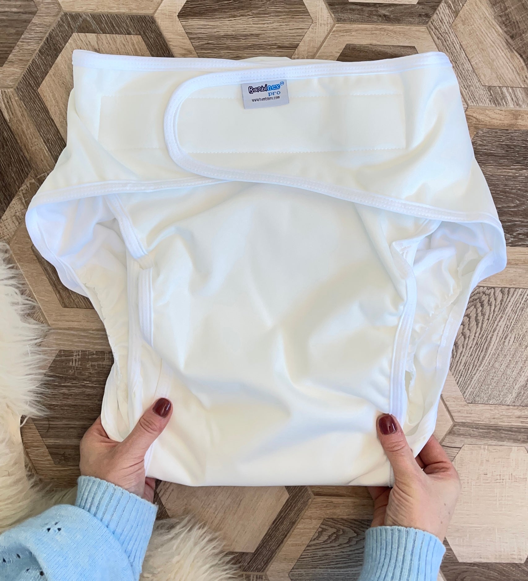 Size 2 teen or Adult Incontinence Washable and Reusable Nappy by Bambinex, available to buy at Babipur.