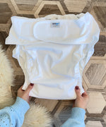 Washable and Reusable Adult Incontinence Nappy Size 3 by Bambinex, used by teens or adults, available to buy at Babipur.
